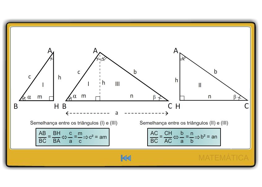 Relaes Mtricas em Tringulos Retngulos