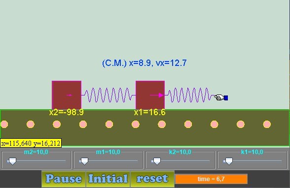 Blocos e Molas Conectados