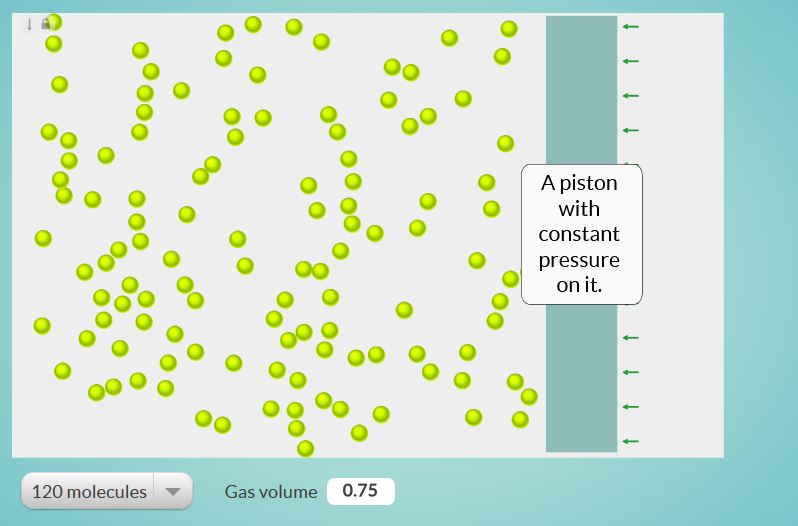 Rela��o entre Volume e N�mero de Mol�culas em Gases